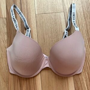 Victoria Secret Nude Logo Lightly Lined Bra 34DD